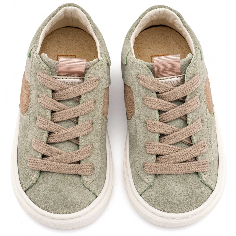 Παπούτσι Βαπτιστικό Babywalker EXC8002 Μέντα-Μπεζ