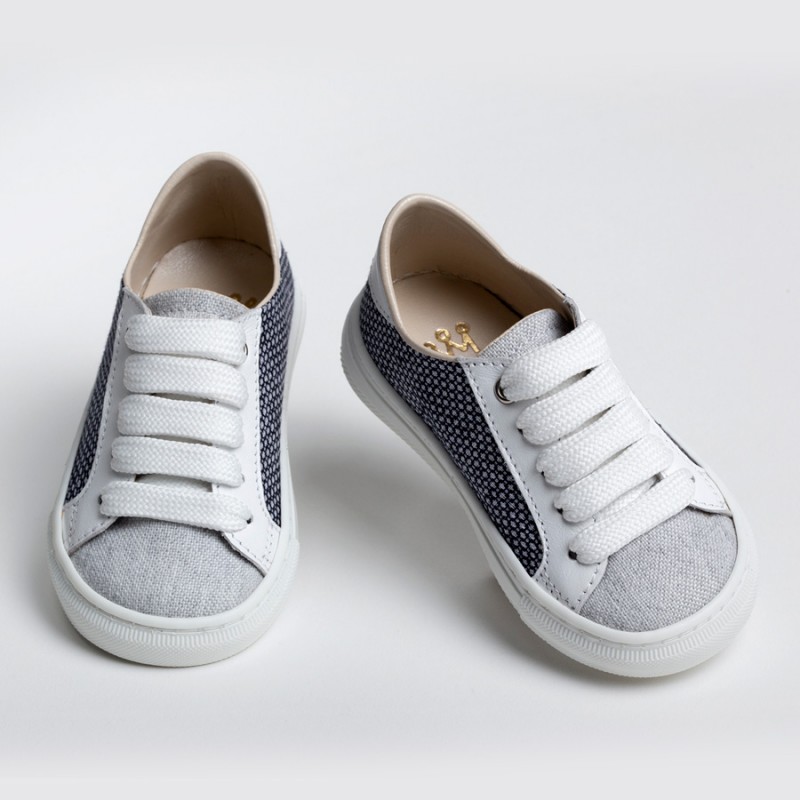 Παπούτσι Βαπτιστικό Everkid Μπλε-Γκρι A2227A |Sale -50%