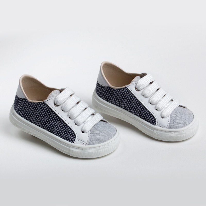 Παπούτσι Βαπτιστικό Everkid Μπλε-Γκρι A2227A |Sale -50%