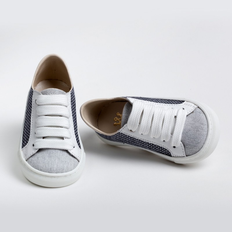 Παπούτσι Βαπτιστικό Everkid Μπλε-Γκρι A2227A |Sale -50%