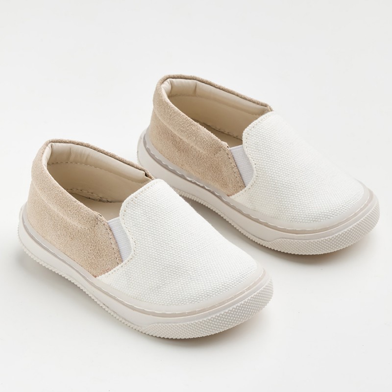 Παπούτσι Βαπτιστικό Everkid Α620E-Λευκό/Μπεζ