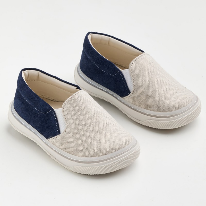 Παπούτσι Βαπτιστικό Everkid Α620M-Μπλε/Μπεζ