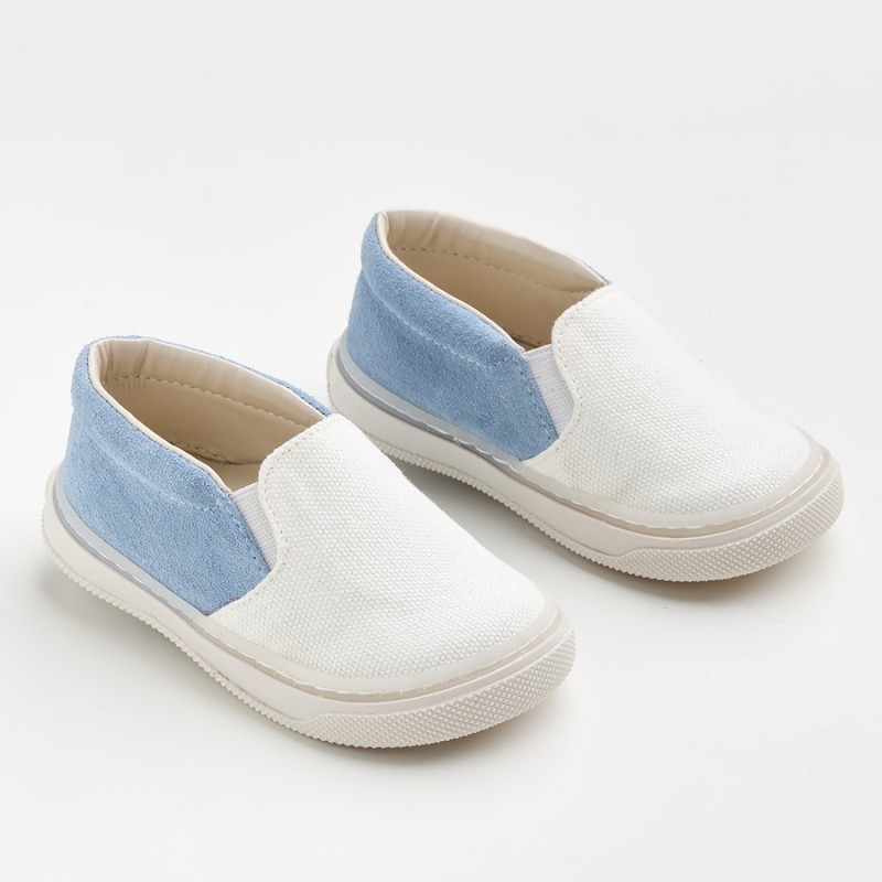 Παπούτσι Βαπτιστικό Everkid Α620P-Λευκό/Γαλάζιο