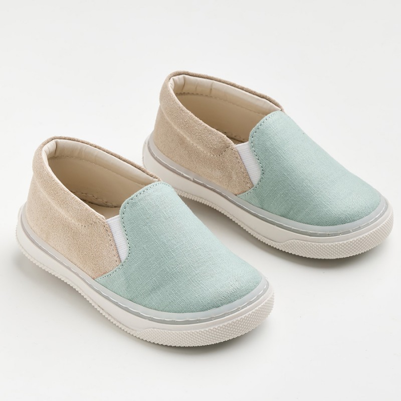 Παπούτσι Βαπτιστικό Everkid Α620Χ-Μέντα/Μπεζ