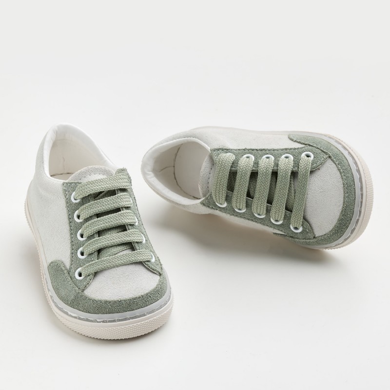 Παπούτσι Βαπτιστικό Everkid A626B-Λευκό/Μέντα