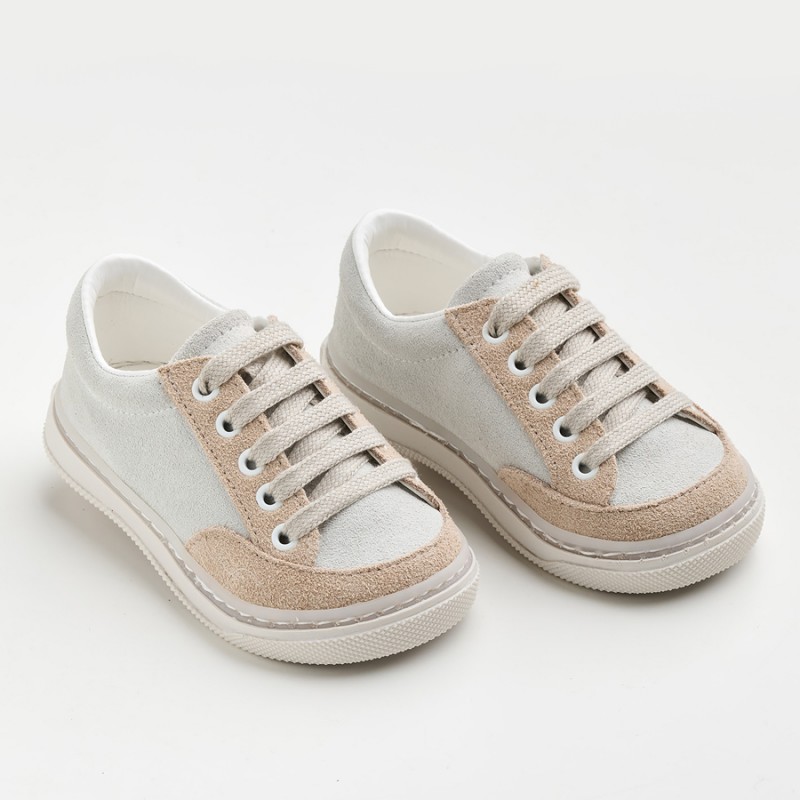 Παπούτσι Βαπτιστικό Everkid A626E-Λευκό/Μπεζ