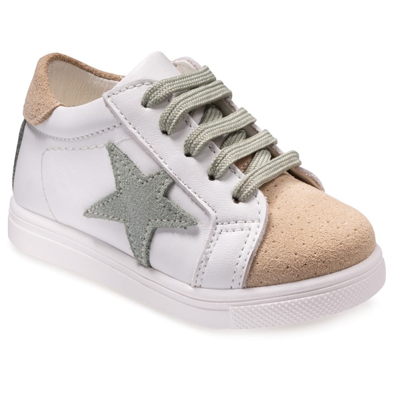 Παπούτσι Βαπτιστικό Gorgino 3170 Λευκό - Μπεζ - Βεραμάν