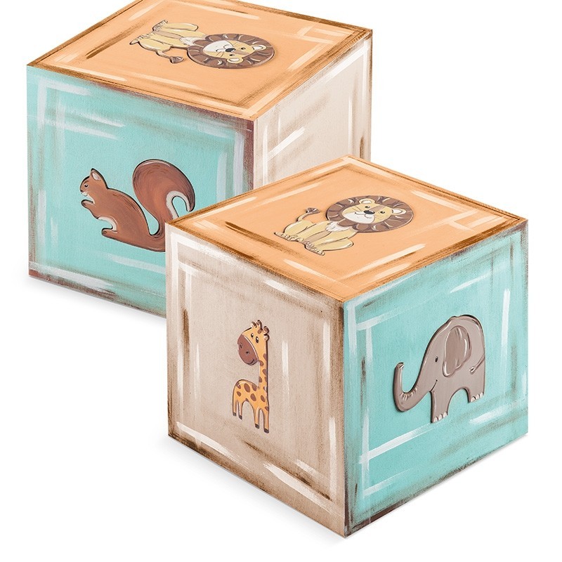 Στολισμένο Κουτί Βάπτισης - Παιχνιδόκουτο - Ζώα Του Δάσους ΖΚ806/54