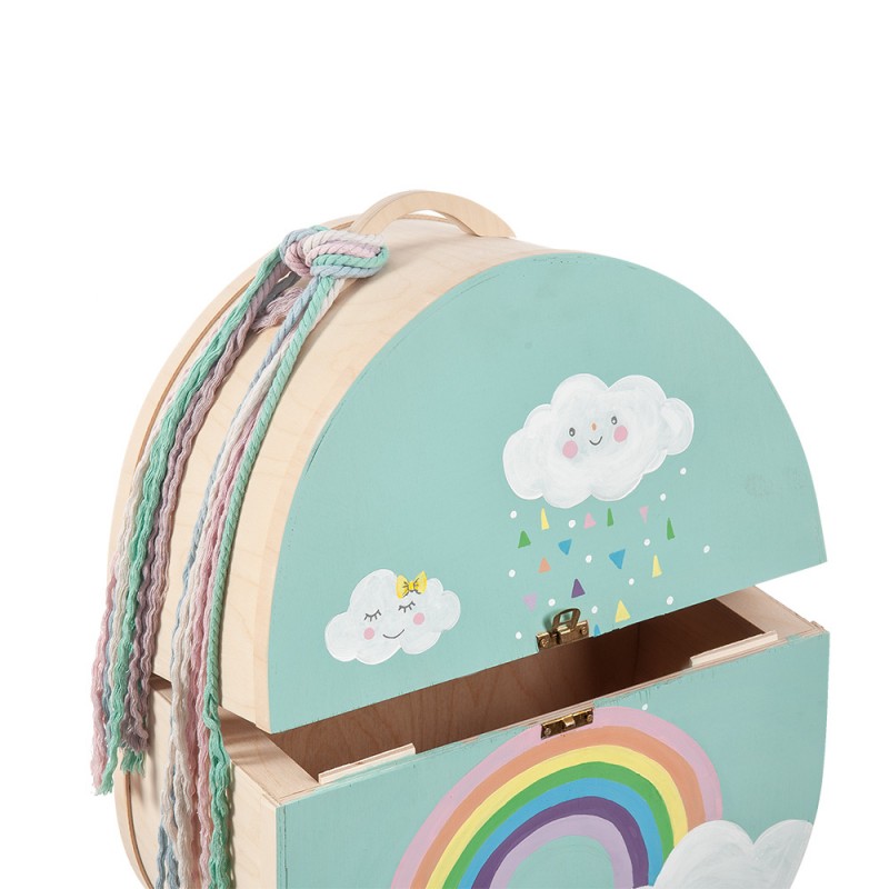 Στολισμένο Κουτί Βάπτισης - Ουράνιο Τόξο ΖΚ932