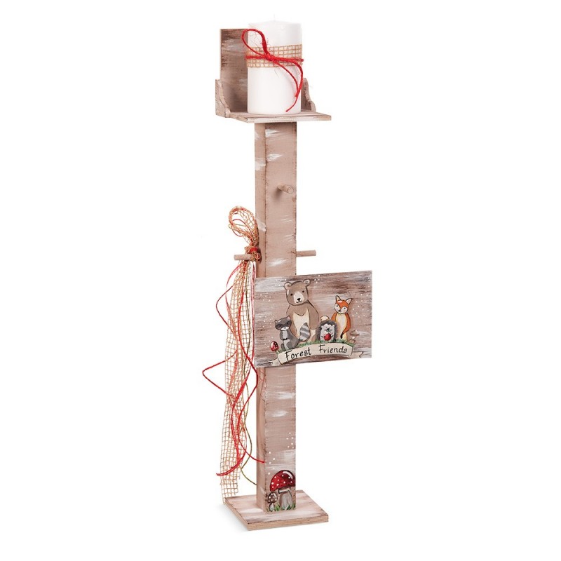 Λαμπάδα Βάπτισης - Κρεμάστρα - Ζωάκια Του Δάσους ΖΚΠ935