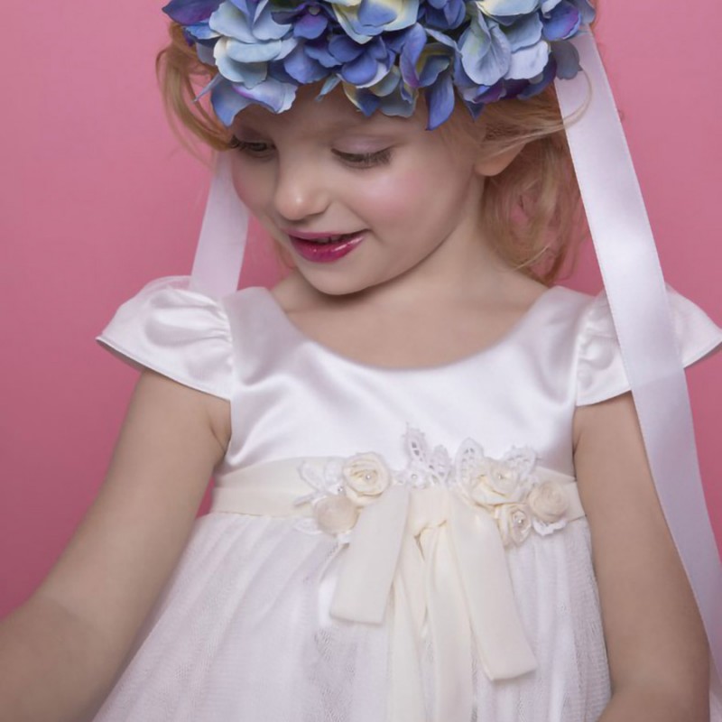 Βαπτιστικό Φόρεμα Bambolino Doukissa 8767 Off White