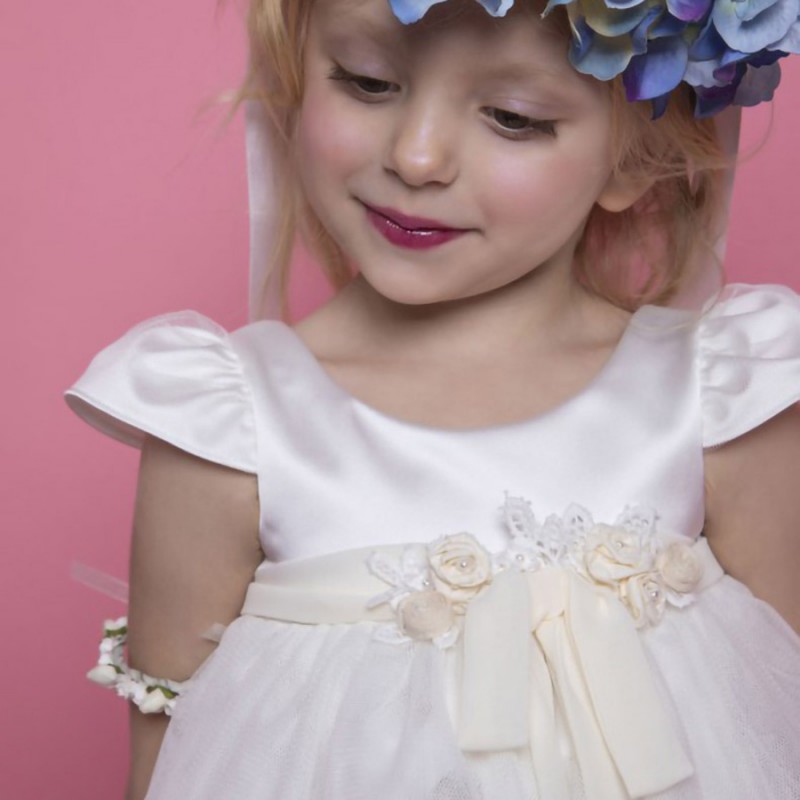 Βαπτιστικό Φόρεμα Bambolino Doukissa 8767 Off White