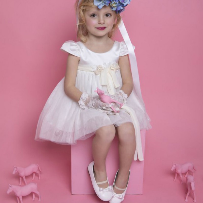 Βαπτιστικό Φόρεμα Bambolino Doukissa 8767 Off White