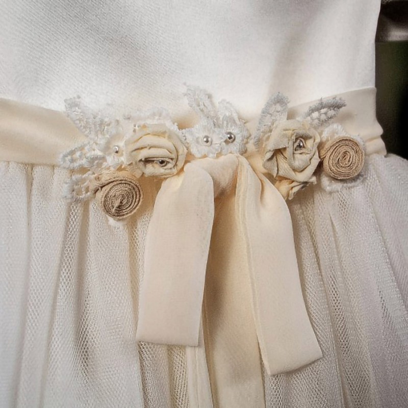 Βαπτιστικό Φόρεμα Bambolino Doukissa 8767 Off White