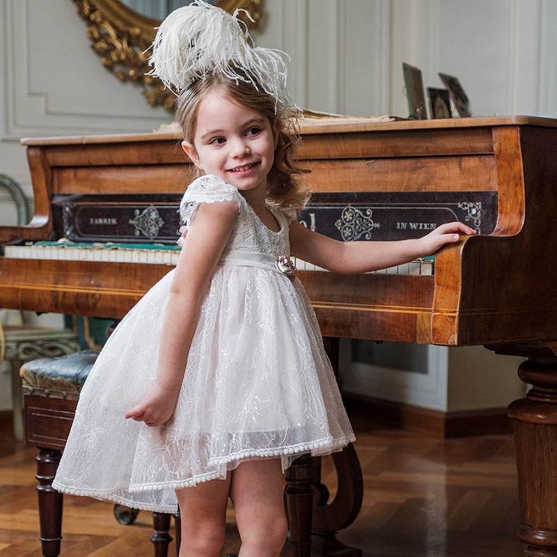 Βαπτιστικό Φόρεμα Bambolino Lenia 9110 Λευκό