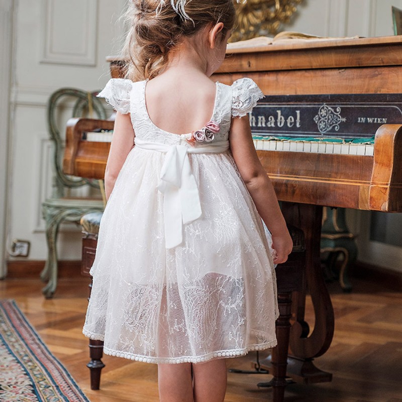 Βαπτιστικό Φόρεμα Bambolino Lenia 9110 Λευκό