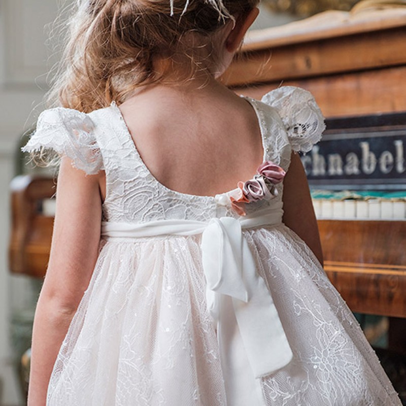 Βαπτιστικό Φόρεμα Bambolino Lenia 9110 Λευκό