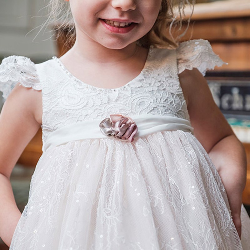 Βαπτιστικό Φόρεμα Bambolino Lenia 9110 Λευκό