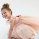 Βαπτιστικό Φόρεμα Bambolino Kiki 9311 Ροζ Αντικέ