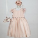 Βαπτιστικό Φόρεμα Bambolino Kiki 9311 Ροζ Αντικέ