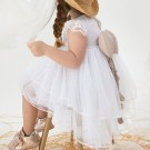 Βαπτιστικό Φόρεμα Bambolino Errica 9322 Λευκό