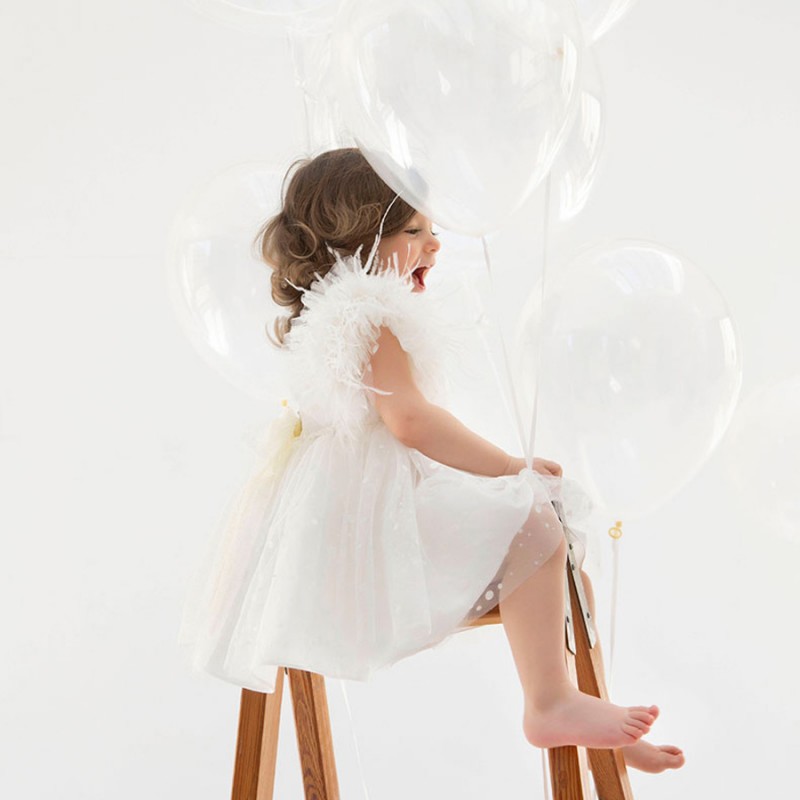 Βαπτιστικό Φόρεμα Bambolino Poliniki 9332 Εκρού