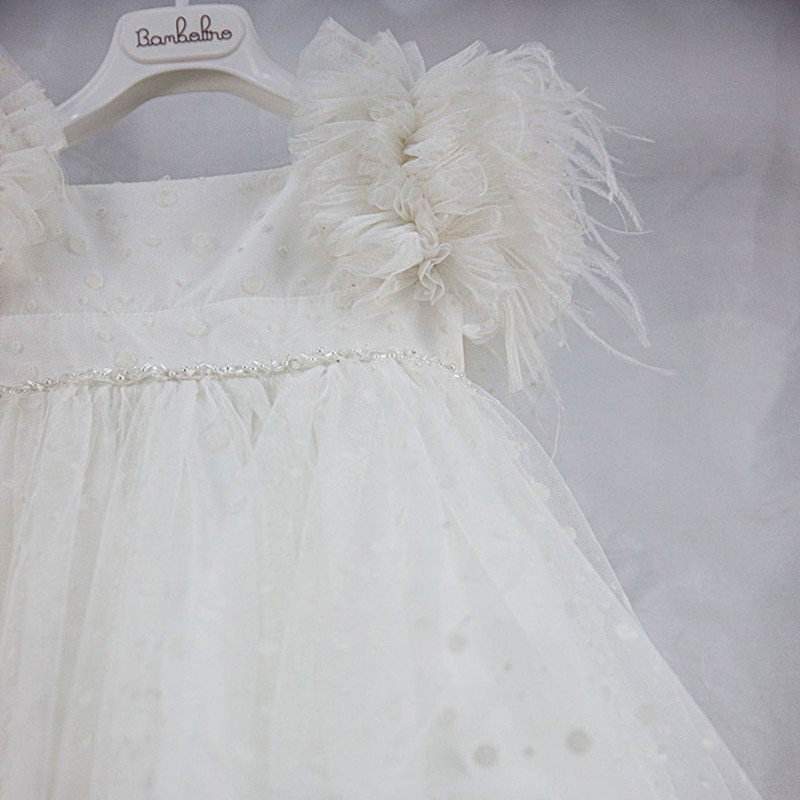 Βαπτιστικό Φόρεμα Bambolino Poliniki 9332 Εκρού