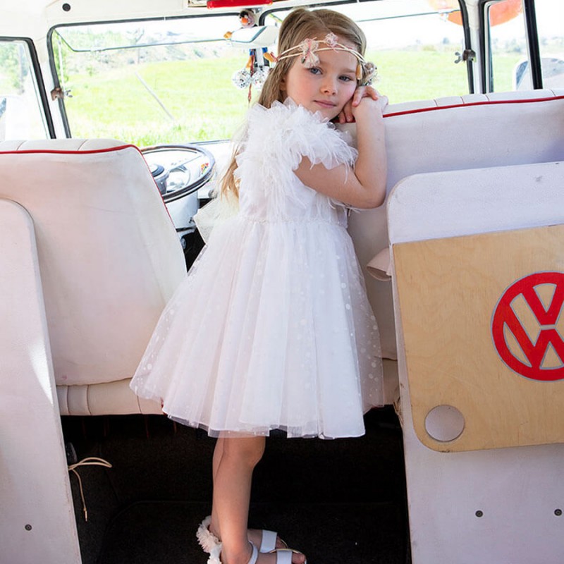 Βαπτιστικό Φόρεμα Bambolino Poliniki 9332 Εκρού