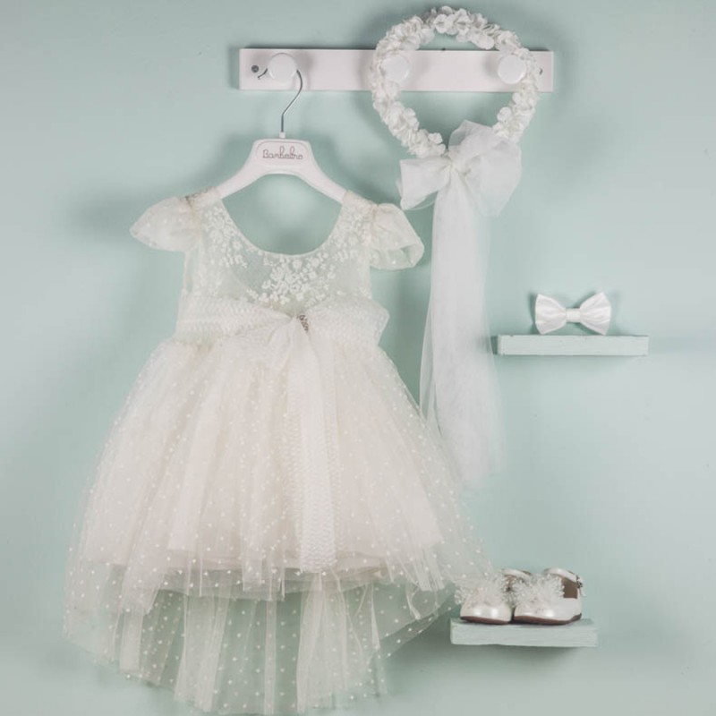 Βαπτιστικό Φόρεμα Bambolino Melissa 9518 Ιβουάρ