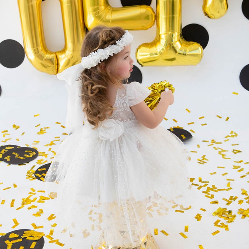 Βαπτιστικό Φόρεμα Bambolino Melissa 9518 Ιβουάρ