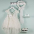 Βαπτιστικό Φόρεμα Bambolino Melissa 9518 Ιβουάρ