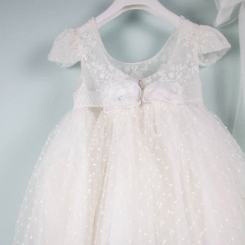 Βαπτιστικό Φόρεμα Bambolino Melissa 9518 Ιβουάρ