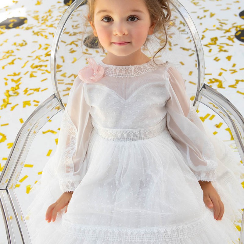 Βαπτιστικό Φόρεμα Bambolino Penny 9555 Ιβουάρ