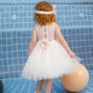 Βαπτιστικό Φόρεμα Bambolino Olivia 9820 Εκρού