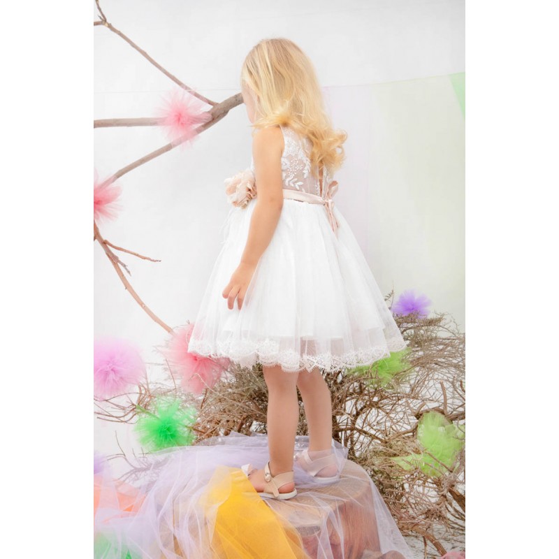 Βαπτιστικό Φόρεμα Bambolino Myrto 1337 Εκρού