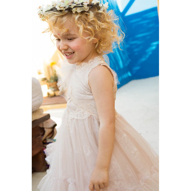 Βαπτιστικό Φόρεμα Bambolino Artemis 1355 Λευκό