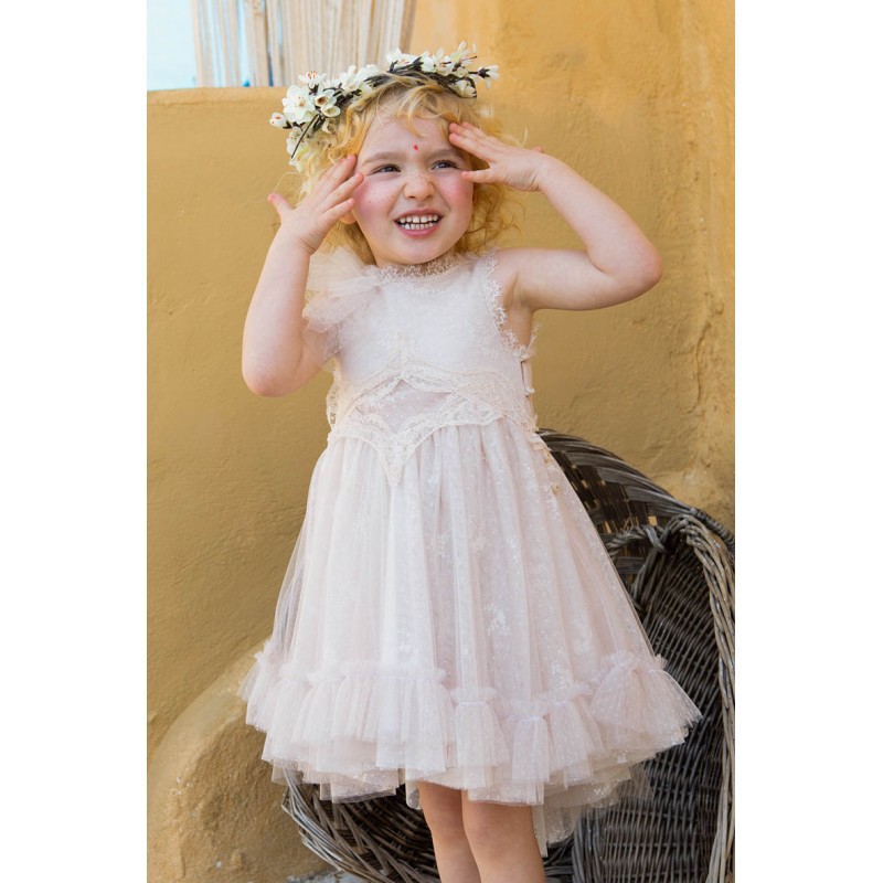 Βαπτιστικό Φόρεμα Bambolino Artemis 1355 Λευκό