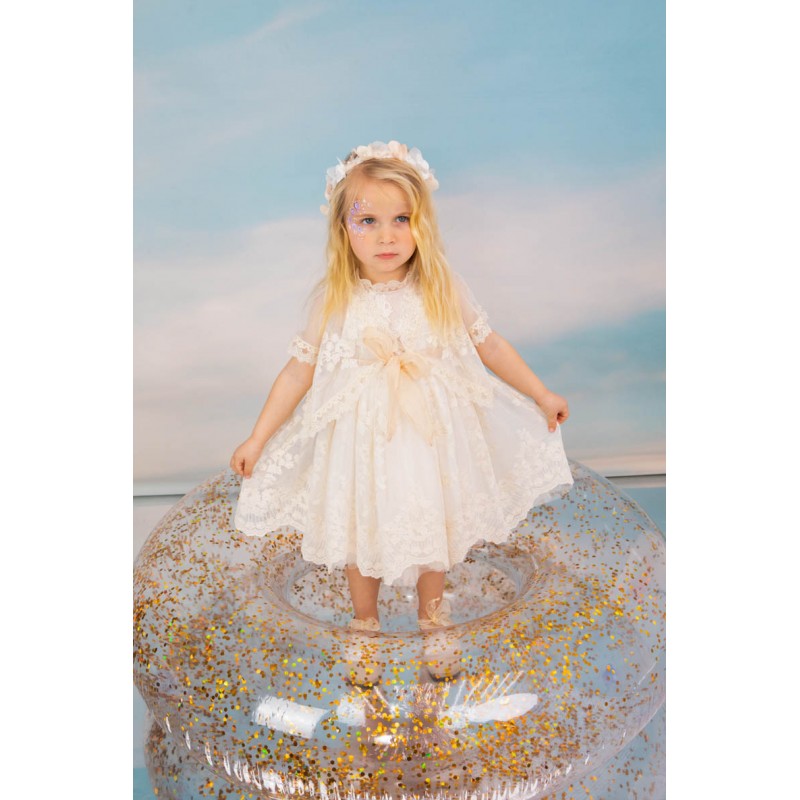 Βαπτιστικό Φόρεμα Bambolino Errica 1630 Εκρού