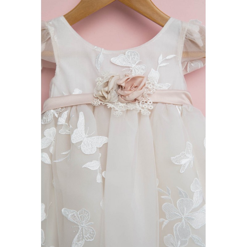 Βαπτιστικό Φόρεμα Bambolino Evdokia 1608 Εκρού