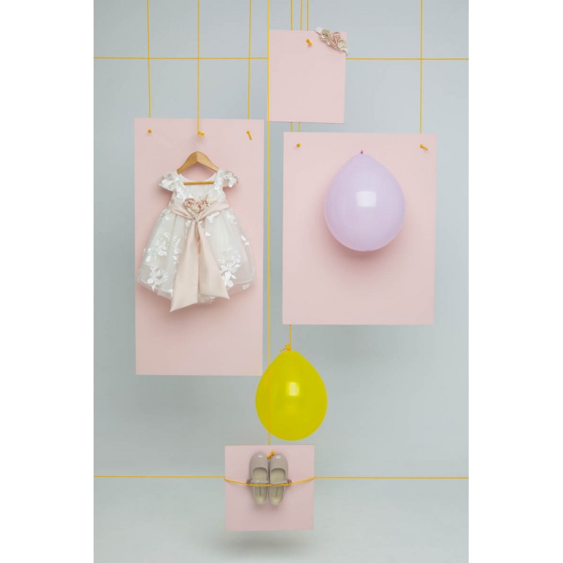 Βαπτιστικό Φόρεμα Bambolino Evdokia 1608 Εκρού