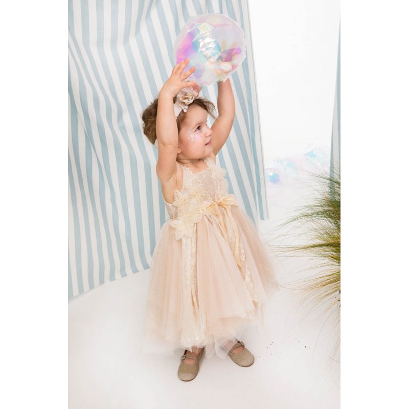 Βαπτιστικό Φόρεμα Bambolino Thalia 1648 Nude