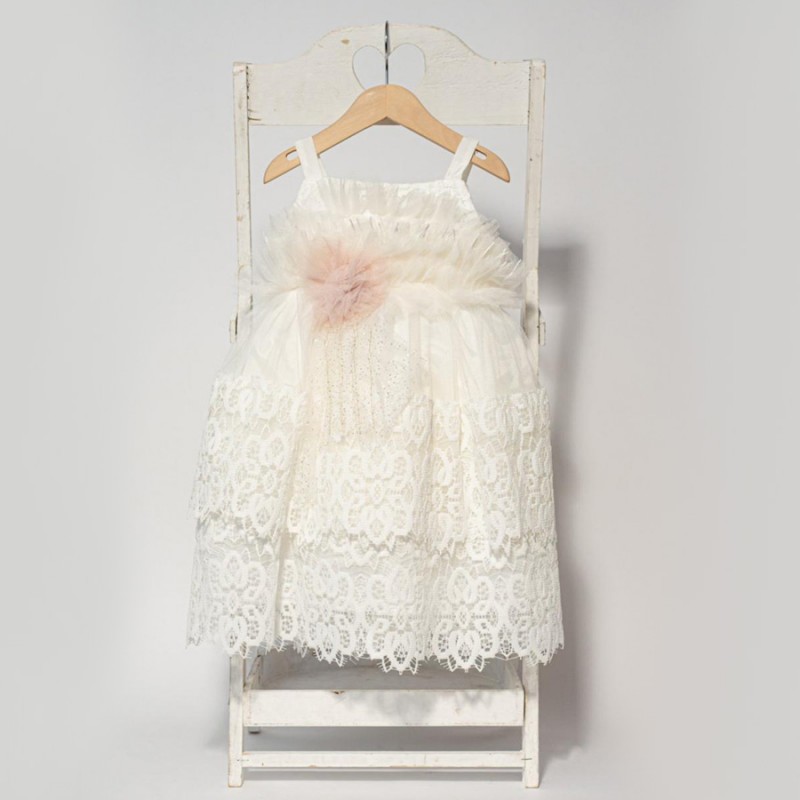 Βαπτιστικό Φόρεμα Bonboneria 312 Ιβουάρ