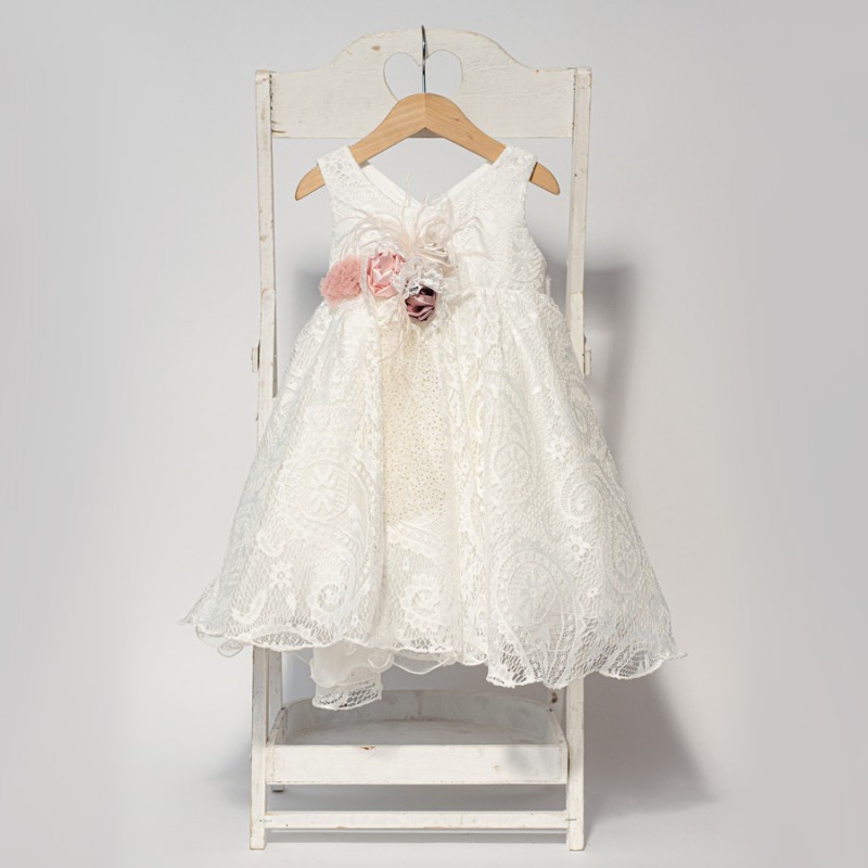 Βαπτιστικό Φόρεμα Bonboneria 332 Ιβουάρ