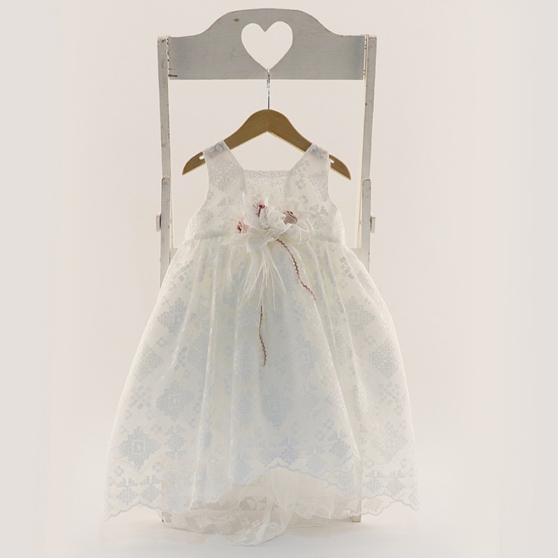 Βαπτιστικό Φόρεμα Bonboneria 353 Ιβουάρ