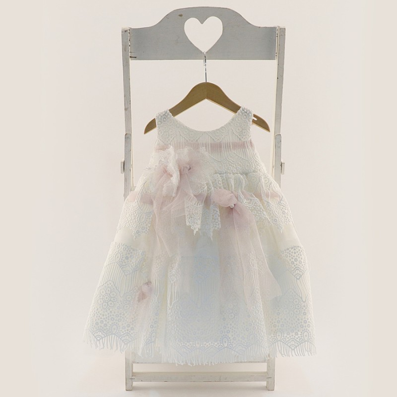 Βαπτιστικό Φόρεμα Bonboneria 356 Ροζ 