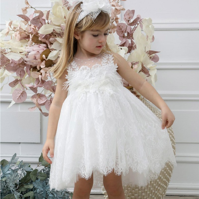 Βαπτιστικό Φόρεμα Mi Chiamo Off White Κ4555Φ