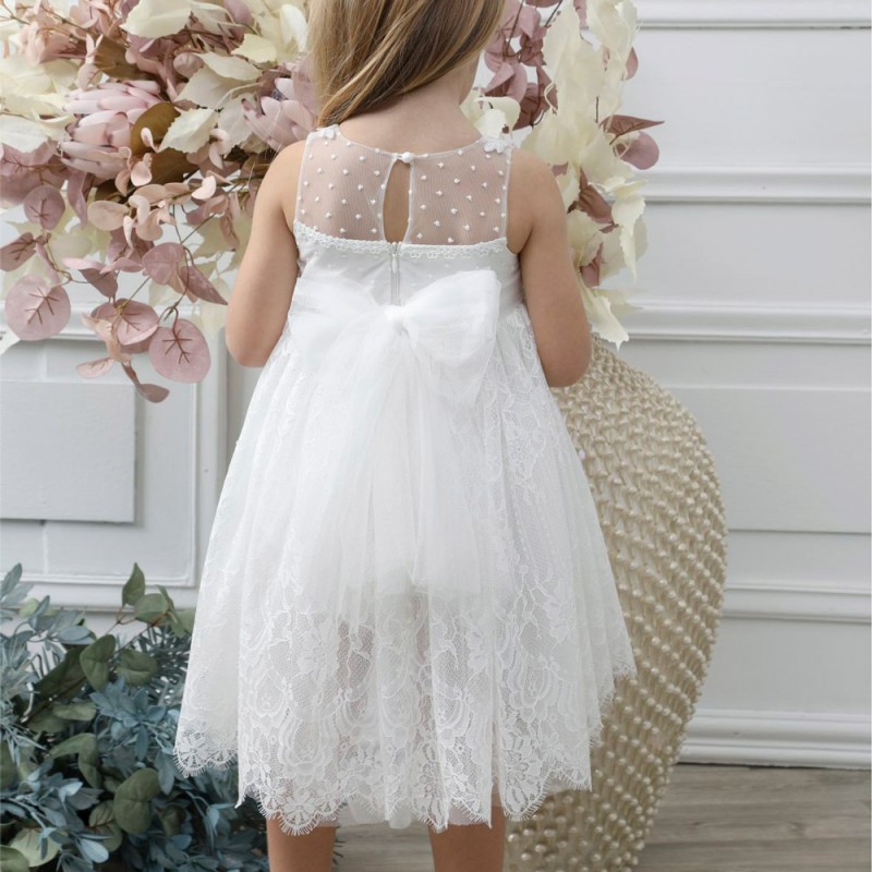 Βαπτιστικό Φόρεμα Mi Chiamo Off White Κ4555Φ