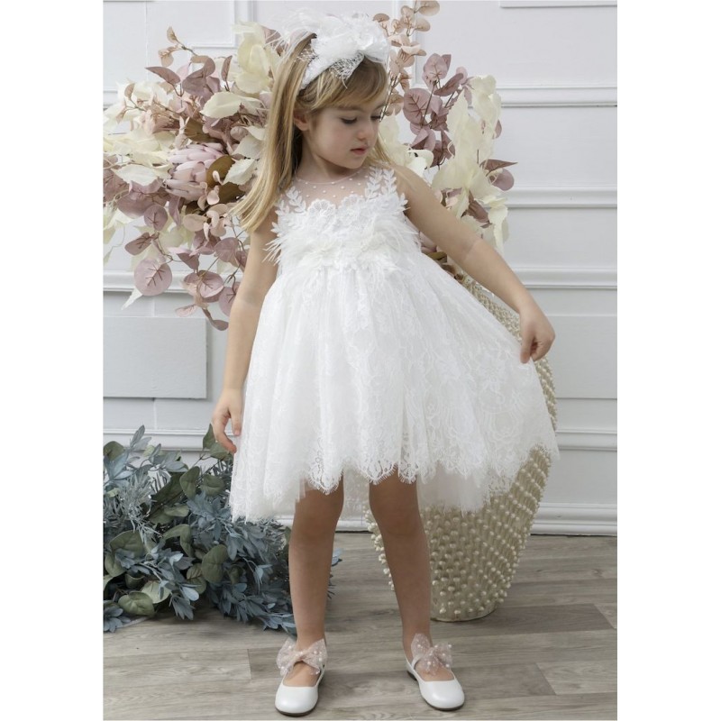 Βαπτιστικό Φόρεμα Mi Chiamo Off White Κ4555Φ