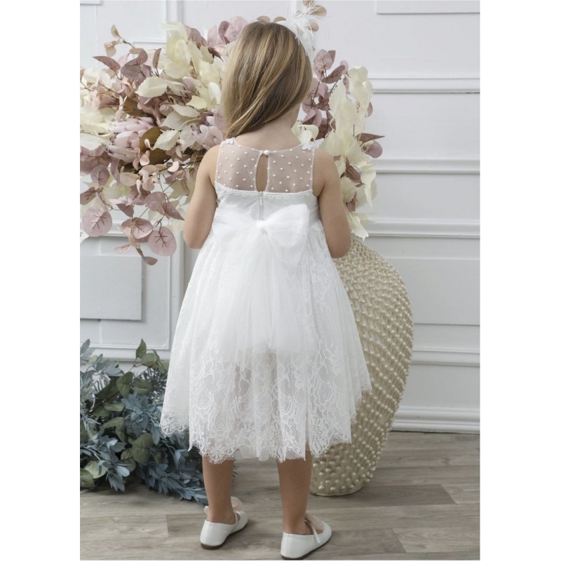 Βαπτιστικό Φόρεμα Mi Chiamo Off White Κ4555Φ