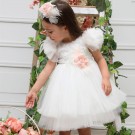 Βαπτιστικό Φόρεμα Mi Chiamo Off White Κ4564Φ